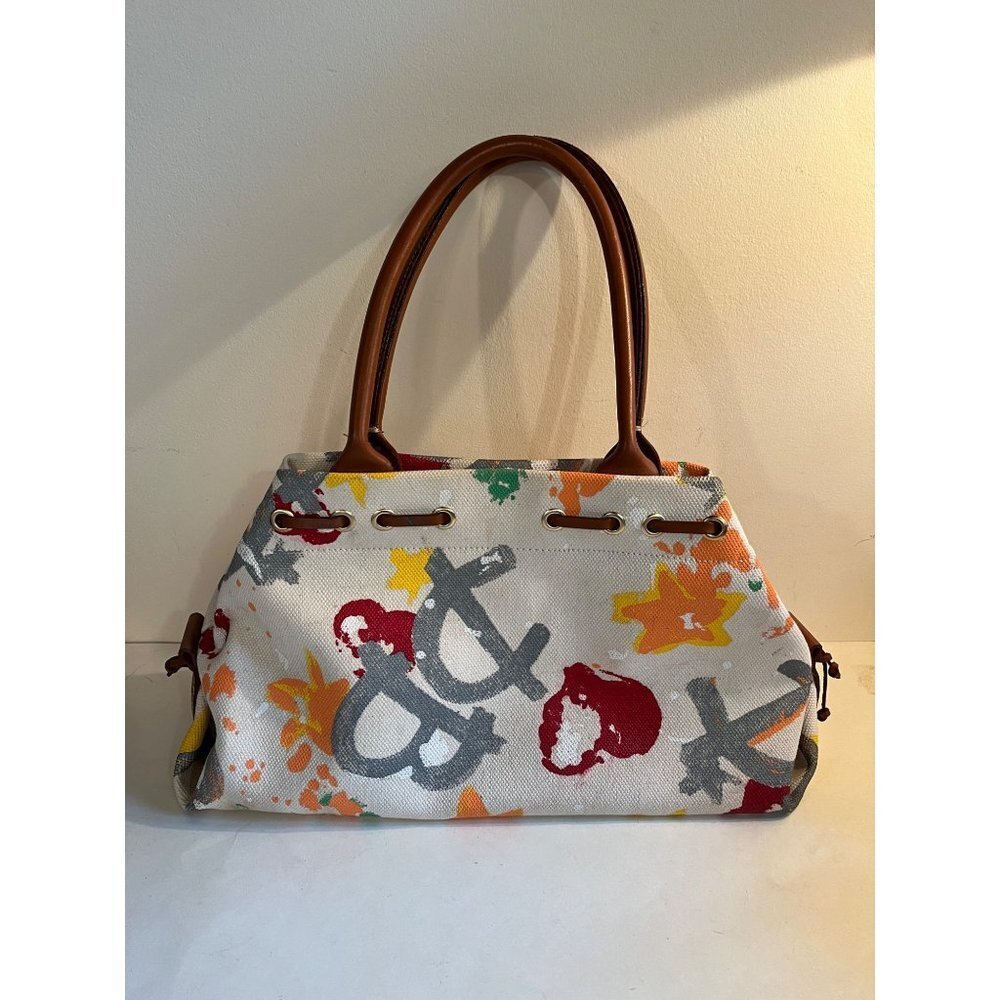 Dooney & Bourke Y2K Painted Graffiti Scribbles Crayon Bag Satchel - Picture 2 of 8